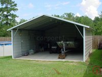 18x26 Boxed Eave Roof Double Car Carport