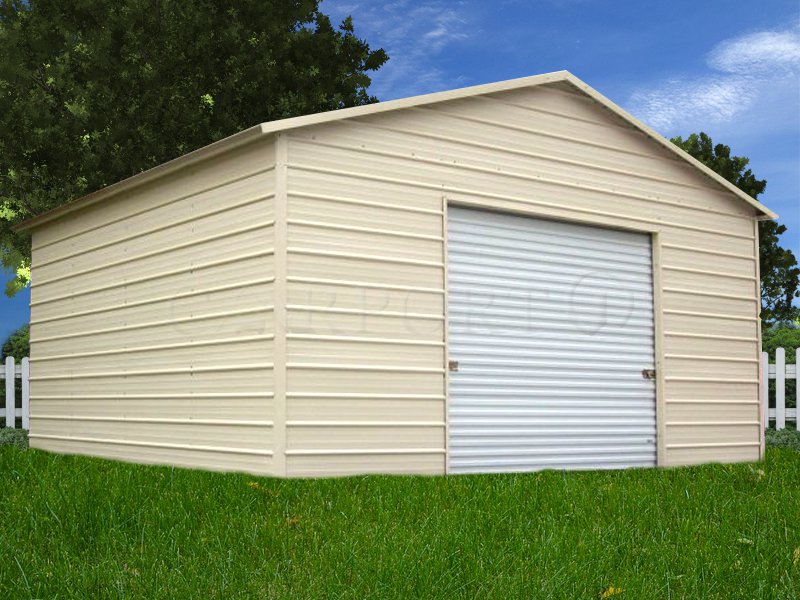 18x21 Boxed-Eave Roof Single Car Garage