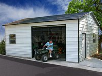 18x26 Boxed-Eave Roof Single Car Garage