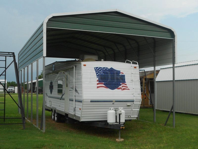 18x31 Regular Roof RV Cover Image