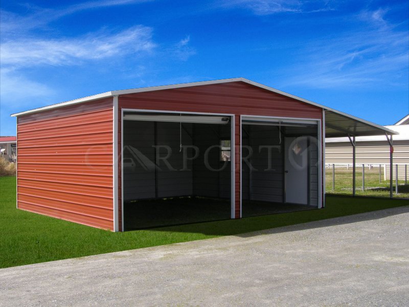 20×20 Boxed Eave Roof Two Car Garage