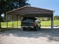 18x21 Boxed Eave Roof Double Car Carport
