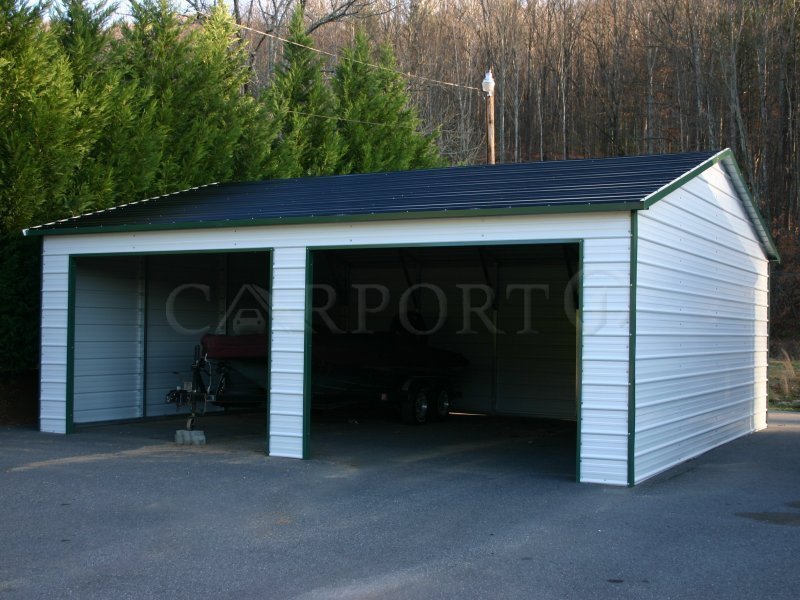 20x26 Boxed-Eave Roof Double Car Garage Image