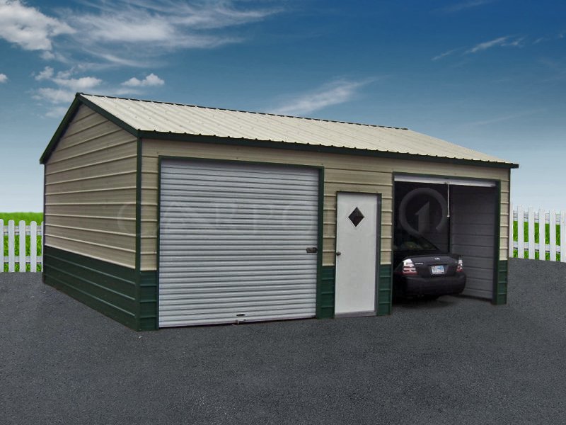 20x26 Vertical Roof Double Car Garage