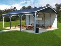 22x31 Boxed Eave Roof Triple Wide Carport