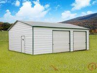 24x31 Boxed-Eave Roof Double Car Garage