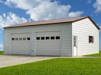 24x31 Vertical Roof Double Car Garage Image