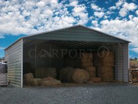 30x41 Boxed Eave Roof Triple Wide Carport Image