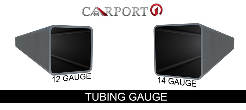 Tube gauge options available for your metal carport from Carport1