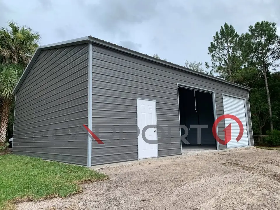 a building with a door open
