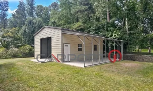 a building with a covered porch